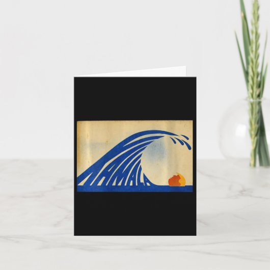 Dames Cute Wave Of Blue Wave Kamala Voor Kamala Fu Kaart (Voorkant)