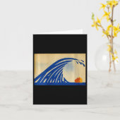 Dames Cute Wave Of Blue Wave Kamala Voor Kamala Fu Kaart (Gele Bloem)