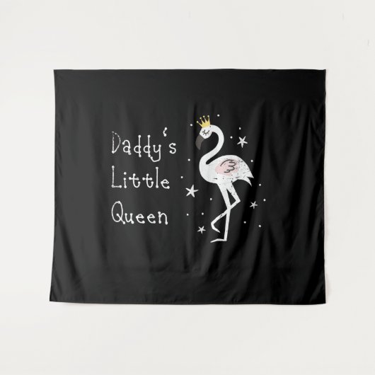 Dames Daddys Little Queen Schattige Flamingo Wandkleed (Voorkant (horizontaal))