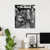 Dames dag honkbalventilatoren, jaren 20 poster (Thuiskantoor)