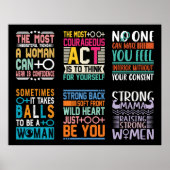 Dames Dag T-shirt Design Poster