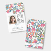 Dames dames bloem identificatie plastic id badge (Voor- en achterkant)