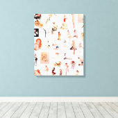 Dames dames, dames! canvas afdruk (Insitu (Houten vloer))