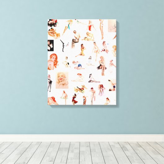 Dames dames, dames! canvas afdruk (Insitu (Houten vloer))