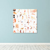 Dames dames, dames! canvas afdruk (Insitu (Houten vloer))