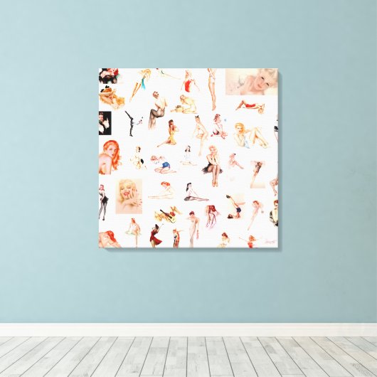 Dames dames, dames! canvas afdruk (Insitu (Houten vloer))