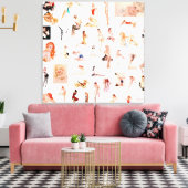 Dames dames, dames! canvas afdruk (Insitu (Woonkamer))