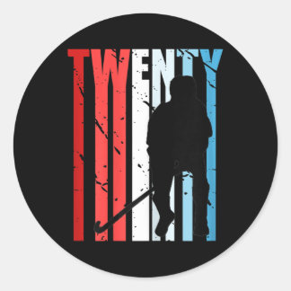 Dames Dames Hockey 48e Verjaardag Speler Te Ronde Sticker