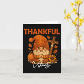 Dames Dankbare Sfeer Herfst Najaar Christelijk Dan Kaart (Gele Bloem)