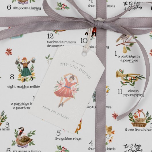 Dames dansen | 12 dagen kerstvakantie cadeaulabel