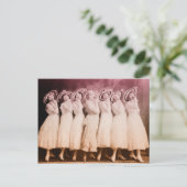 dames dansen briefkaart (Staand voorkant)