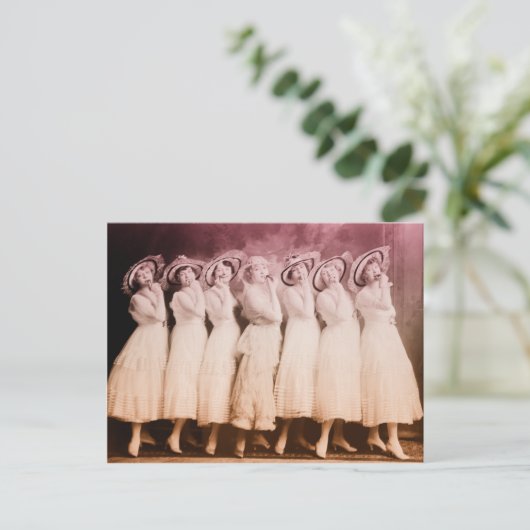  dames dansen briefkaart (Staand voorkant)
