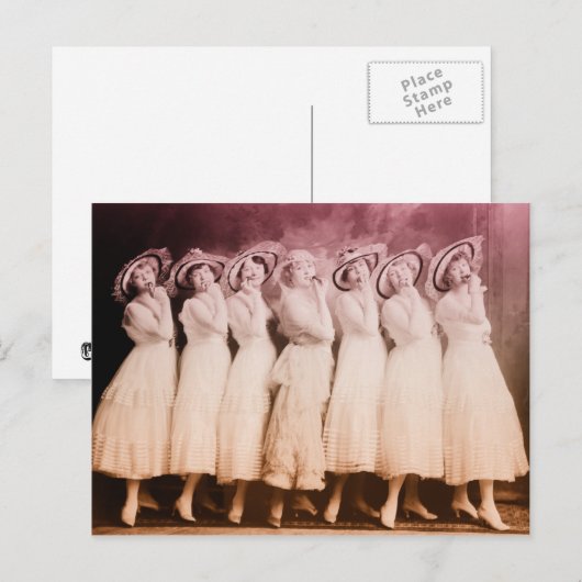  dames dansen briefkaart (Voorkant / Achterkant)