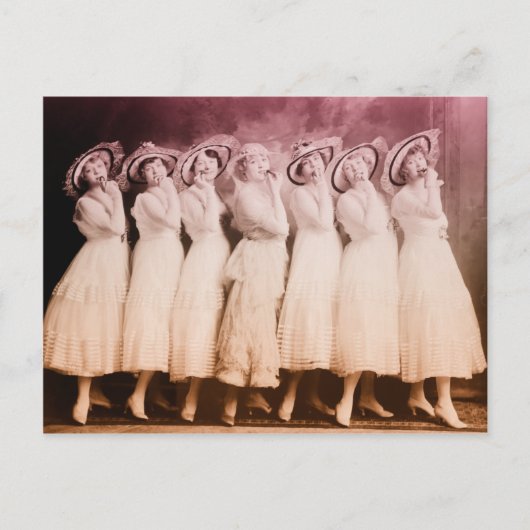 dames dansen briefkaart (Voorkant)