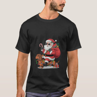 Dames Dasliefhebber Grappige Kerstman rijdt op Dac T-shirt