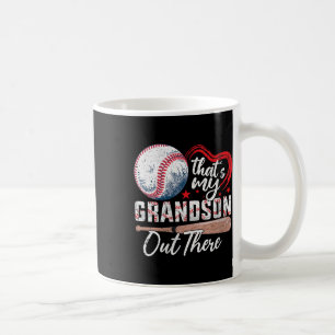 Dames Dat is mijn kleinzoon daar Baseball Oma Koffiemok