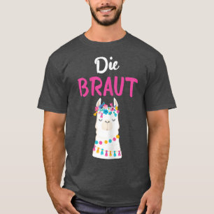 Dames De Bruid Team Bruid Zoete Llama Alpaca JG T-shirt