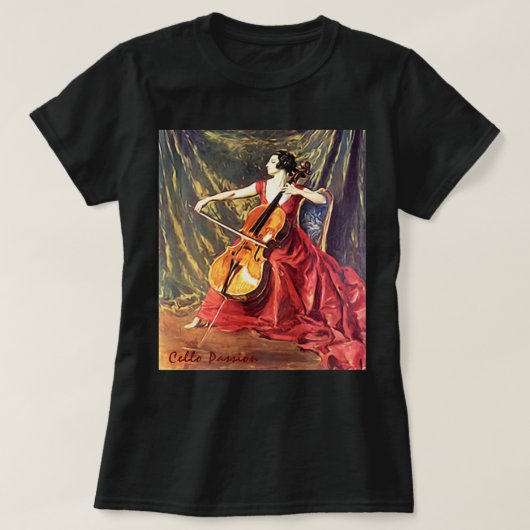 Dames De Kunst van Cello T-shirt (Design voorkant)