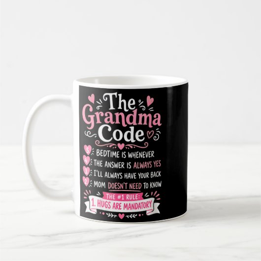 Dames De Oma Code Grappige Oma Regels Koffiemok (Links)