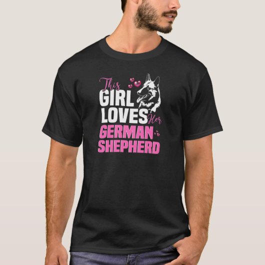 Dames Deze meid houdt van haar Duitse herder T-shirt (Voorkant)