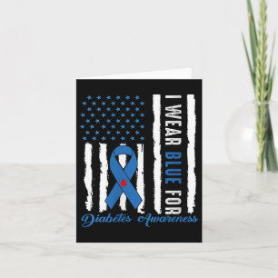 Dames Diabetes Awareness T-shirt Blauwe Lint Diabe Kaart