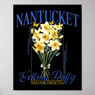Dames die gek worden Nantucket narcis bloem Poster