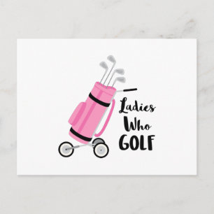Dames die Golf Briefkaart