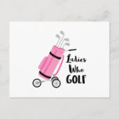 Dames die Golf Briefkaart (Voorkant)