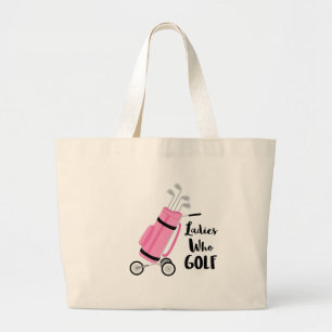 Dames die Golf Grote Tote Bag