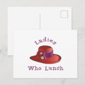 Dames die Lunch Briefkaart (Voorkant / Achterkant)