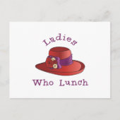 Dames die Lunch Briefkaart (Voorkant)