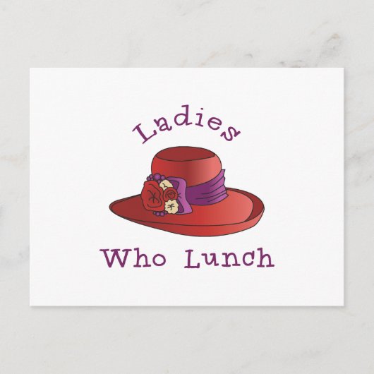 Dames die Lunch Briefkaart (Voorkant)