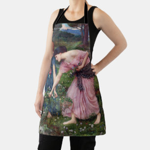 Dames die Rozen schoppen, John William Waterhouse Schort