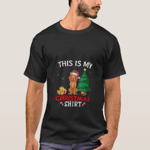 Dames Dit is mijn Vizsla-hond Kerstman Hoed Kerst T-shirt