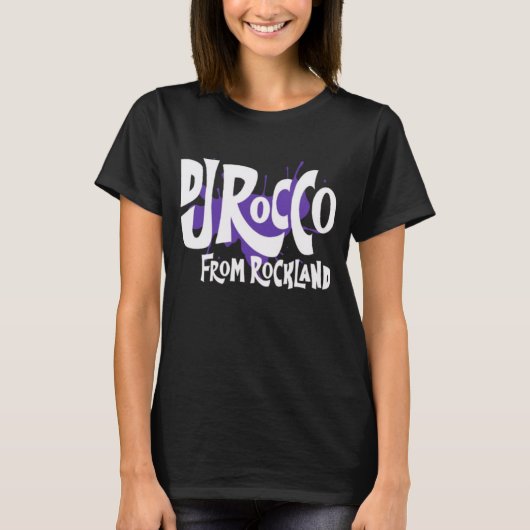 Dames DJ Rocco From Rockland Logo Wit T-shirt (Voorkant)