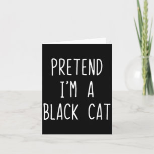 Dames doen alsof een zwarte kat kostuum Halloween Kaart