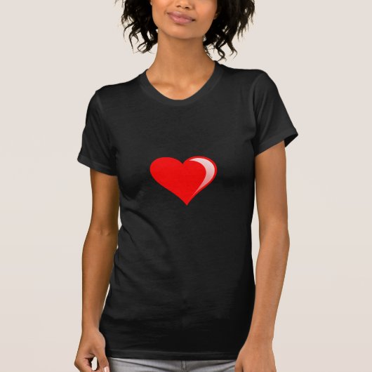 Dames Donker Basic T-Shirt Sjabloon - Aangepast (Voorkant)