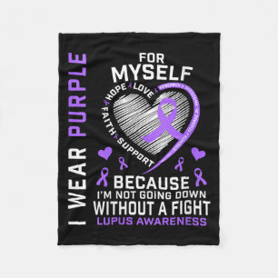 Dames dragen paars voor Lupus-bewustzijn Warriors Fleece Deken