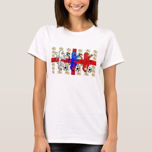 Dames drie leeuwen in Engeland Baby-pop-shirt T-shirt (Voorkant)