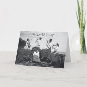  dames Drink op Beach Happy Birthday Kaart (Voorkant)