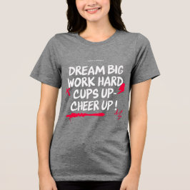 DAMES DROOM GROOT OPBEUREN CANVAS T-SHIRT 