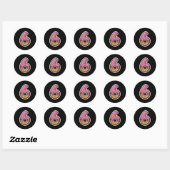 Dames duo Halloween kostuum Ronde Sticker (Vel)