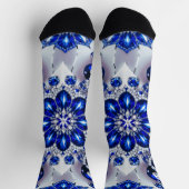 Dames duurzame sokken met blauwe witte kleuren (Top)