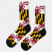 Dames duurzame sokken met vlag van Maryland (Links)