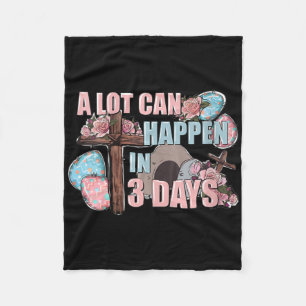 Dames Een heleboel kan gebeuren in 3 dagen Shirt C Fleece Deken