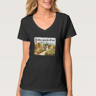 Dames Een tuin is goed voor de ziel Tuinieren T-shirt