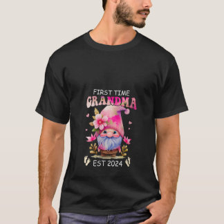 Dames Eerste Keer Oma Gevestigd 2024 Zwangerschap T-shirt
