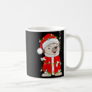 Dames egel kerstlichten kerstman kostuum knippen koffiemok