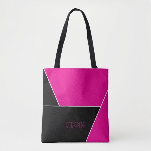 Dames Elegant Eenvoudig Patroon Zwart Cute Tote Ta Tote Bag (Voorkant)
