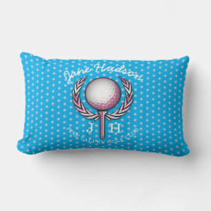 Dames Elegant Golf Monogram Design Kussen